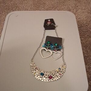 Paparazzi Silver Necklace with Colorful Accents